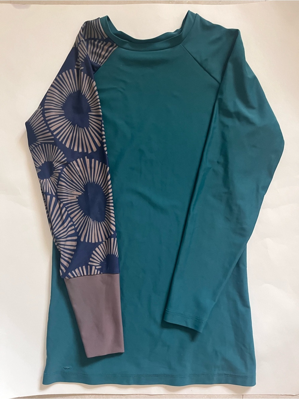 Seea Doheny rashguard Blue Fossil print Large